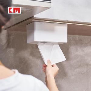 Wall-Mounted Tissue Box Living Room Bathroom Car No-Punching Paper Towel Box Storage Organizer for Face Towels Simple Design ABS Material