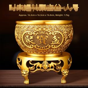 FUGUANGPUZHAO | Feng Shui Money Attraction Brass Decorative Tray