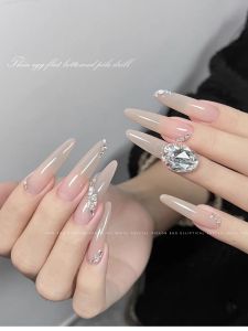 Handmade Bling Nail Art Drill Stackings Finished Product Pigeon Egg Shape Nail Drill Oval Shiny Beauty Tools Nail Decorations