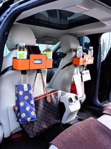 【Ready Stock】METCAR Car seat back storage box Mutifunctional cup holder phone holder tissue box Car seat back storage box
