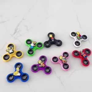 Bandai | 1 Pc Cute Family Action Figures Fidget Spinner The Simpsons PVC Model Finger Stress Relieving Hand Spinner Gift Toy