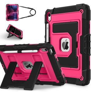 Funda For iPad 7th 8th 9th generation 10.2 Case iPad 11th Gen 11 10th 10.9 Shockproof Safe PC Silicon Hybrid Stand Tablet Cover