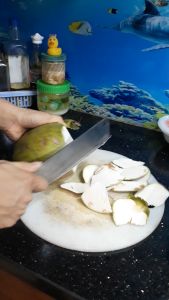 Dao thái thịt làm bằng thép trắng không rỉ sắc bén