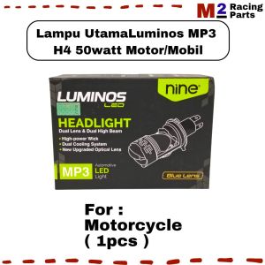 Lampu Utama Luminos LED H4 50W Mini Proyektor Biled Mini Laser Super Bright MP3