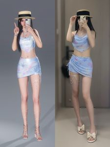 Lai Deep Jasmine Hot Spring Swimsuit Cosplay Costume Submersible Waving Green Waves Suitable for Water Activities