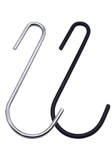 ตะขอเหล็กไมโครไซลอนรูปตัว S สำหรับใช้ในครัว ตะขอแบบมีหัวคู่ ตะขอขนาดใหญ่และเล็ก ตะขอสำหรับจัดระเบียบในบ้าน