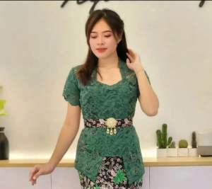 SET KEBAYA SOFIA STRETCH PENDEK LENGAN LILIT DI SIKU LEMBUT DAN NYAMAN DI PAKAI