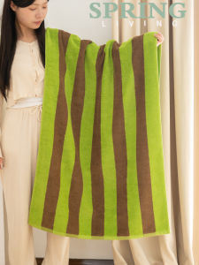Wide Stripe Bath Towel Pure Cotton Soft Bath Towel for Men And Women Home Use Absorbent Bathroom Towel Couples Towel