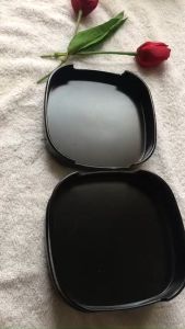 Combo 10 khay melamine đựng sushi 01 khay đựng đồ nướng vuông 14x14cm