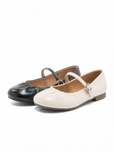 Hotwind | Light Comfortable Wrinkle Buckle Flats Mary Janes