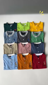 เสื้อคอจีนปักม้าเด็กผู้ชาย งานปัก คอกลม ใส่สบาย ปักแน่นๆ สีสดใส