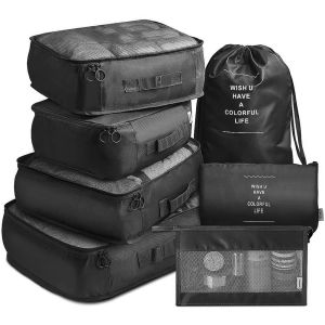7 in 1 Travel Organizer Thickened Zipper travel clothing storage bag shoes cosmetics waterproof travel storage bag