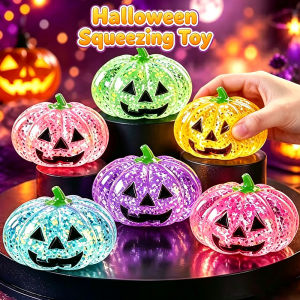 7cm Halloween Pumpkin Maltose Pressure Ball / Soft Slow Rebound Fidget Toy for Relieving Stress / Kids Adults Fidget Toy