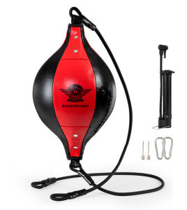 Training Boxing Double Double End Bag Portable Punching Ball Flexible PU Leather Fitness Core Training Coordination Equipment