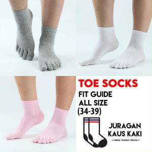 Kaos Kaki Lima Jari Panjang Wanita Katun Impor 5 Toe Socks