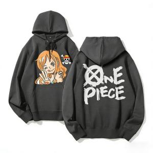 Bandai | One Piece Nami Anime Hoodie Men Women Pullover Sweatshirt Cosplay Streetwear Graphic Print Casual Tops 2026 Winter Jacket Y2k