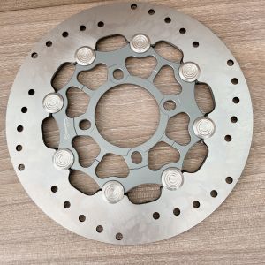 Đĩa Brcmbô size 220mm Nút inox siêu sáng màu xám Gắn Cho Các Dòng Xe 4 lỗ thông dụng Ya - Honda - Suzuki - SYM