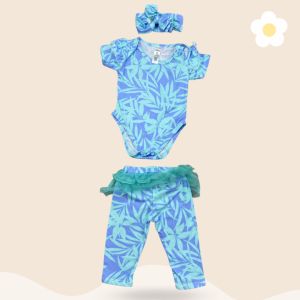 3-18 BLN SETELAN BAYI LULU BAJU BAYI PEREMPUAN ROMPER BAYI WITH HEADBAND by LITTLE KODA