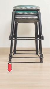 Ekohouse เก้าอี้ (33 ซม.) สตูลขา หล็ก เก้าอี้ 3 สตูล หล็ก เก้าอี้ 3 โต๊ะ เครื่อง สตูล 8 หลัง กินข้าว 3 หน้า เก้าอี้