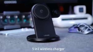 LDNIO WL02 15W Magnetic Wireless Charger Fast Wireless Charging Stand with Night Light for Smart Phones Charging Stand