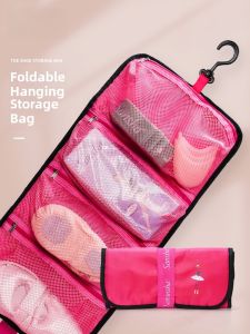 Sansha Dance Shoe Storage Bag Portable Large Capacity Foldable Hanging Makeup Bag Wash Bag Ballet Accessories Sports Fitness