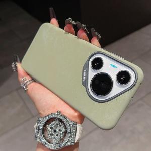 Ultra-Thin Ultra-Fiber Patterned Flannel Magnetic Absorption Phone Case for Huawei Pura70Pro Pura70Ultra Full Cover Mate60Pro+ Premium PU Leather Tech Leather Protective Cover