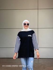 kaos oversize lengan panjang terbaru atasan wanita aldira
