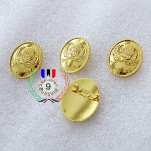 Pin Korpri Asn Oval Tumpuk Motif Polos