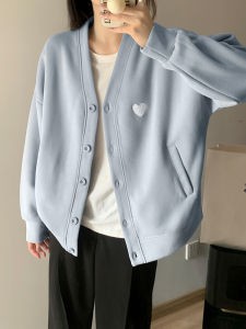 SUHUIQIAN | Spring 2026 New Fashion Loose Casual Knitted Blue Jacket