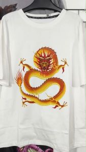 Kaos Pria 3 Dimensi Motif Animasi Naga Emas Imlek 2024 Tshirt Oblong Katun 24s H0147 By Hans & co