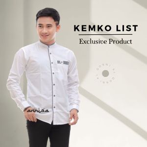 Baju Koko Hadroh Lis Pria Lengan Panjang Dewasa Busana muslim Terbaru murah Koko Hadroh Bisa Cod bayar dari rumah