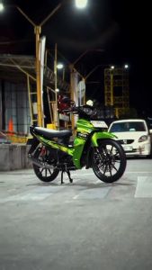 STRIPING STICKER LIS LES POLET yamaha jupiter z hijau 2009 2010 stiker list body motor standar berkualitas termurah Mahkota Stiker