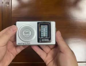 Portable FM/AM Pocket Radio with Telescopic Antenna 2AA Battery Powered 3.5mm Headphone Jack and Speaker for Emergency Use