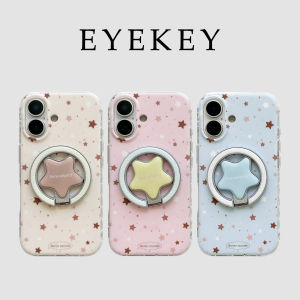 Eyekey Magnetic Star Soft Silicone Phone Case with Stand Compatible with Apple 17 Promax Female Style Full Cover Splatter Ink Design