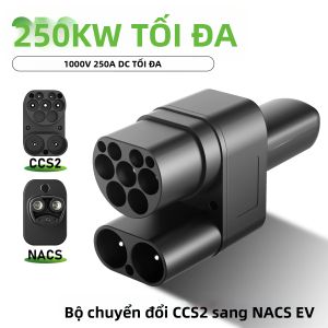Bộ Chuyển Đổi Sạc Xe Điện ISIGMA CCS2 Sang NACS 250A 250KW Max Dành Cho Tesla Model Y/S/X/3 Sạc Nhanh Tại Các Trạm Công Cộng