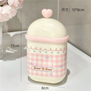 Portable Travel Soap Dish Sealed Luxury Drainage Home Use Soap Box for Washing Clothes Cute Style Pink Girl Heart Popular Element