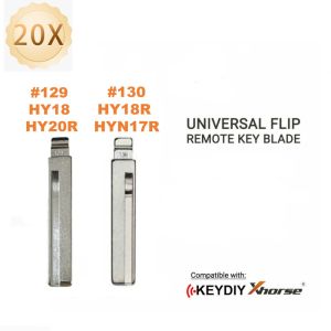 20pcs HY18 HY18R HY20R #129 #130 Flip Remote Key Blades for Xhorse and Keydiy for Hyundai Type HY18