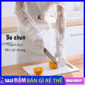 Găng Tay Cao Su Siêu Dai Siêu Bền Bao Tay Vệ Sinh / Bao Tay Cao Su Rửa Chén Lót Nỉ Bo Chun Siêu Dai Mềm Mại Không Mùi Trong Suốt Không Hại Da Tay