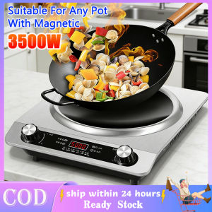 3500W Smart Induction Cooker Heavy Duty Energy Saving Electric Ceramic Stove Portable Stainless Steel Hot Plate With 3 Hours Timer Inverter Energy Fast Heating No Gas Needed 10 Cooking Functions Suitable For Any Pot With Magnetic