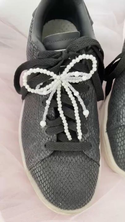 Shoe Charm (Sepasang) / Shoes Charm Ribbon / Hiasan Sepatu Pita Manik