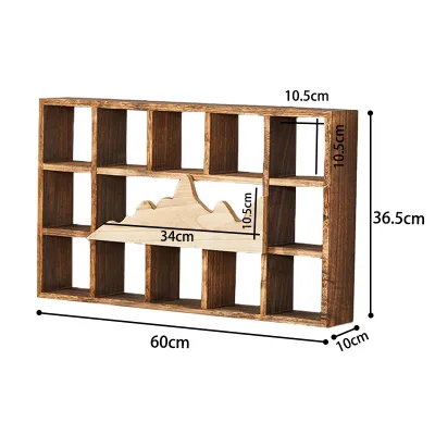 MUYI | Wooden Display Cabinet Wall Mounted Storage Shelf