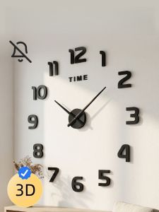 New Modern Design Large Wall Clock 3D DIY Quartz Clocks Fashion Watches Acrylic Mirror Stickers Living Room Home Decor Horloge