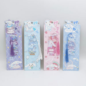 Cinnamoroll Babycinnamoroll Exquisite Bookmark Ins Style Japanese Style Simple Cartoon Cute Sanrio Shape with Tassel Pendant Transparent Book Page Clip Label Creative Stationery Student Only Children Reward Small Gift