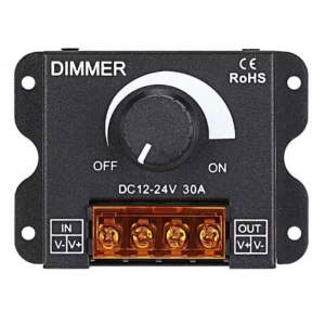 Dimmer Đèn LED DC 12V 24V 30A Mới - Bộ Chỉnh Độ Sáng Núm Xoay Vô Cấp Cho LED Dây Biển Quảng Cáo Hộp Đèn