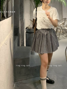 Váy Ngắn Kẻ Caro Ringring Cạp Cao Váy Ngắn Xếp Ly Váy Ngắn Mùa Hè Váy Ngắn Chữ A Váy Ngắn Cho Nữ