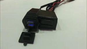 USB ปุ่มเชิงชาร์จมือถือมอเตอร์ สำหรับการติดตั้งเครื่องต่าง 2.0 USB คู่ กันน้ำ ทนอุณหภูมิสูง