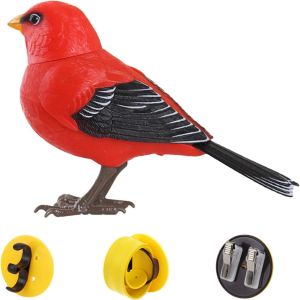 Robot birds electronic singing and chirping bird toys battery-powered singing birds for home decor lighting voice control
