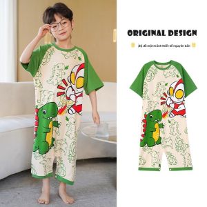Bộ đồ ngủ trẻ em MiiOW Catman vải cotton tay ngắn