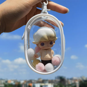 Clear Doll Bag Mini Kawaii Clear Pouch Transparent Cute Protecting Box For Little Anime Figures Cartoon Dolls DIY Small Doll Plushy