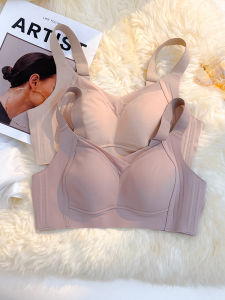เสื้อชั้นในแบบไร้โครงสำหรับผู้หญิง ทรง U ทรงบราเซอร์แบบบาง ไร้โครง ช่วยลดขนาดหน้าอก ป้องกันการหย่อนคล้อย ฤดูร้อน 2024